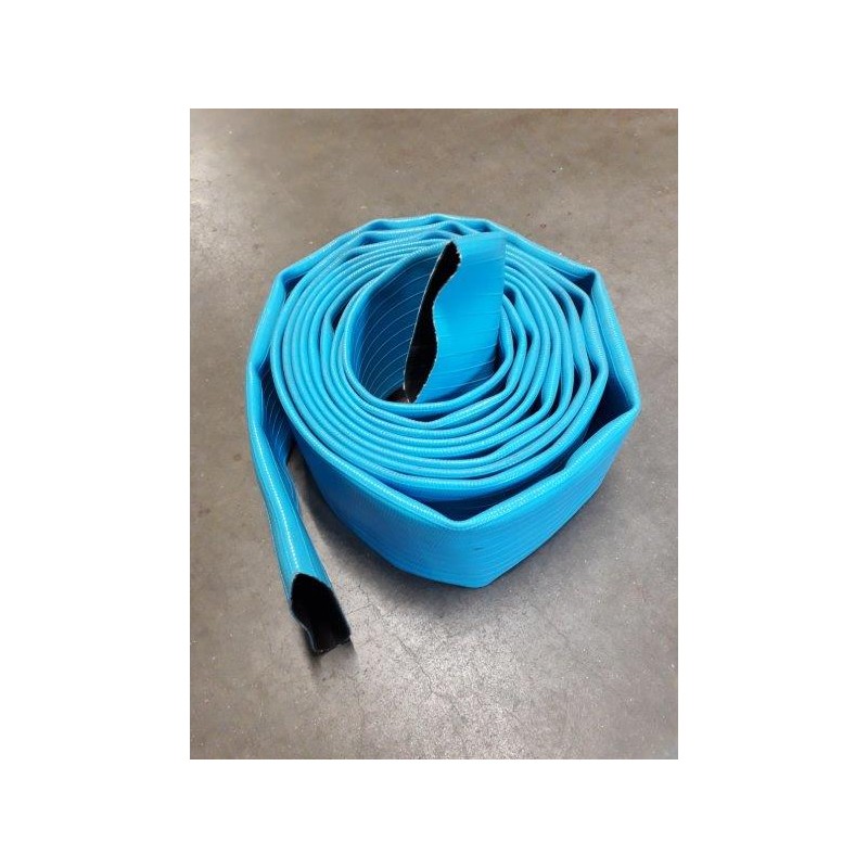 Tuyau PVC (bleu) plat de refoulement DN 40 de 25M avec raccords